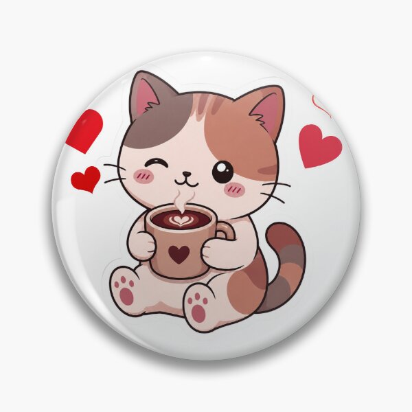Item preview, Cute Cozy Cat Drinking Coffee Kawaii Sticker designed and sold by bestforyou23.