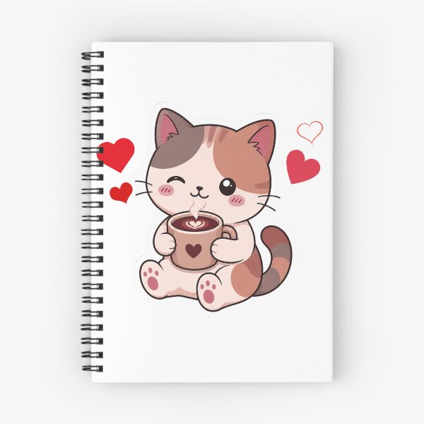 Item preview, Cute Cozy Cat Drinking Coffee Kawaii Sticker designed and sold by bestforyou23.