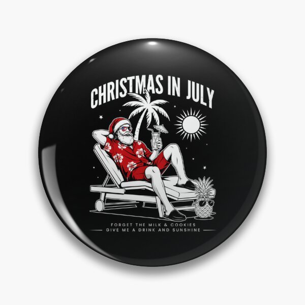 Item preview, Christmas In July – Funny Santa Beach Shirt Cute Summer Holiday Gift Forget Milk and Cookies V21 designed and sold by DarylWelsh2024.