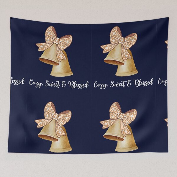 Item preview, Christmas Bells Throw Pillow Cover – Elegant Holiday Farmhouse Decor pillow, Christmas Decorative Accent designed and sold by JCozycorner.