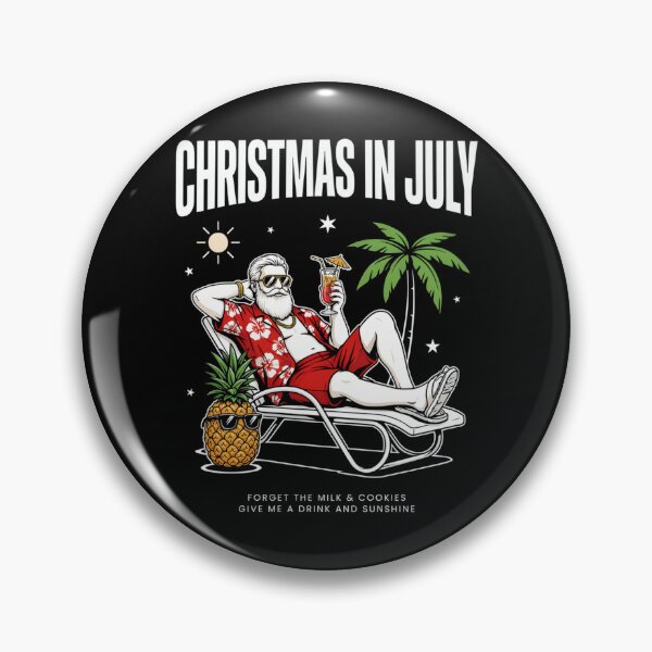 Item preview, Christmas In July – Funny Santa Beach Shirt Cute Summer Holiday Gift Forget Milk and Cookies V22 designed and sold by DarylWelsh2024.