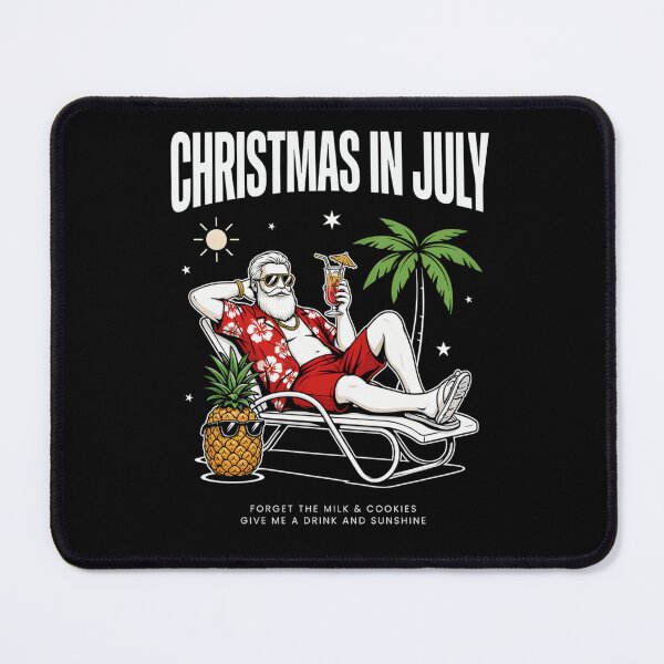 Item preview, Christmas In July – Funny Santa Beach Shirt Cute Summer Holiday Gift Forget Milk and Cookies V22 designed and sold by DarylWelsh2024.