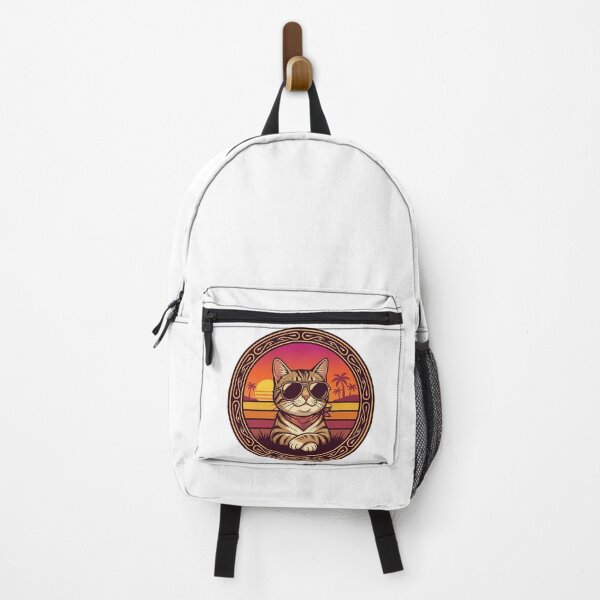 Item preview, Cool Retro Synthwave Cat in Sunglasses Sunset designed and sold by Lu7u.