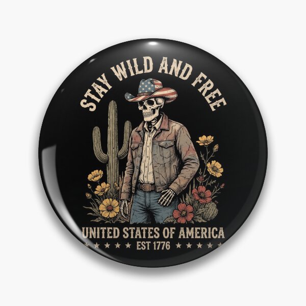 Item preview, Stay Wild And Free Skeleton Cowboy Shirt designed and sold by TeNovaStudio.