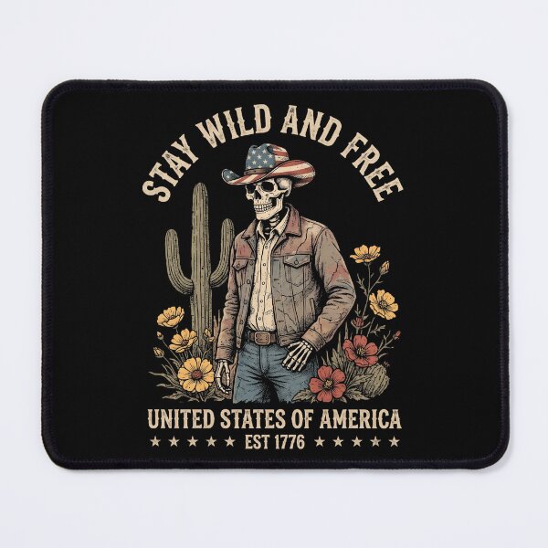 Item preview, Stay Wild And Free Skeleton Cowboy Shirt designed and sold by TeNovaStudio.