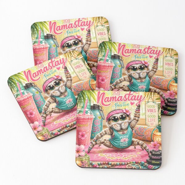 Item preview, Namastay Vibes and Peaceful Poses Jumping Spider designed and sold by Weirdwildco69.