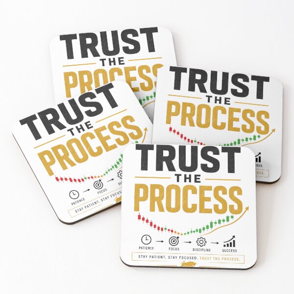 Item preview, Trust the Process Trading Motivational Poster designed and sold by SmartMoneyMugs .