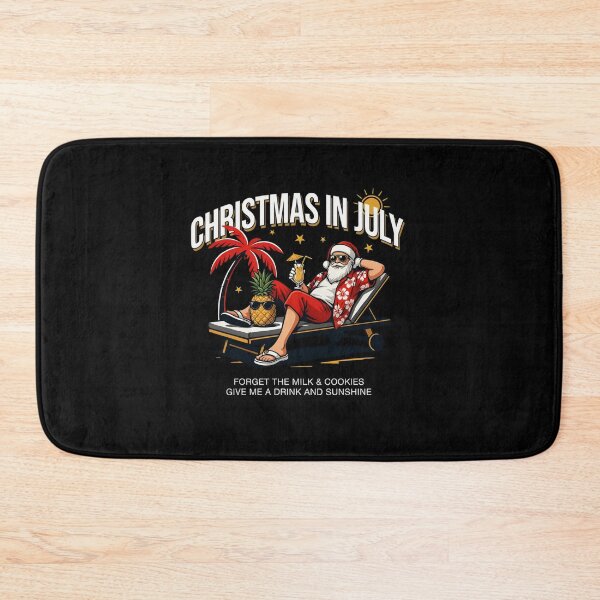 Item preview, Christmas In July – Funny Santa Beach Shirt Cute Summer Holiday Gift Forget Milk and Cookies V24 designed and sold by DarylWelsh2024.