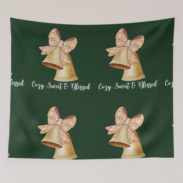 Item preview, Christmas Bells Throw Pillow Cover – Elegant Holiday Farmhouse Decor pillow, Christmas Decorative Accent designed and sold by JCozycorner.