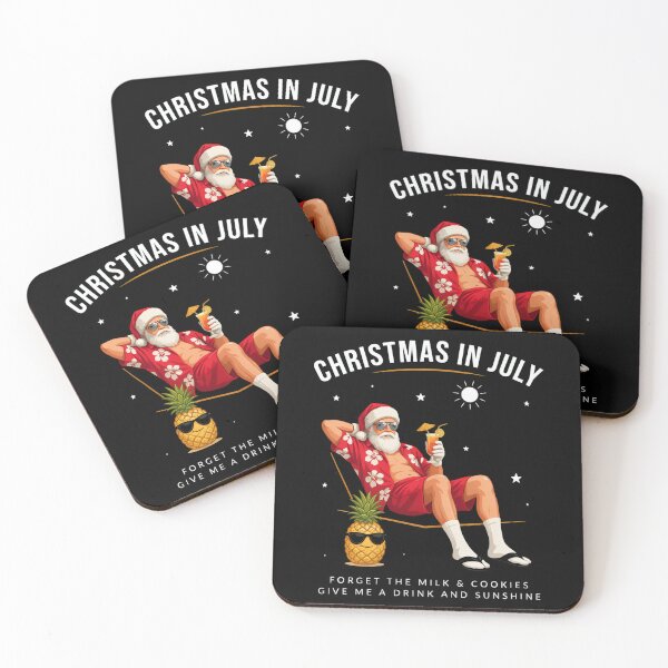 Item preview, Christmas In July – Funny Santa Beach Shirt Cute Summer Holiday Gift Forget Milk and Cookies V25 designed and sold by DarylWelsh2024.