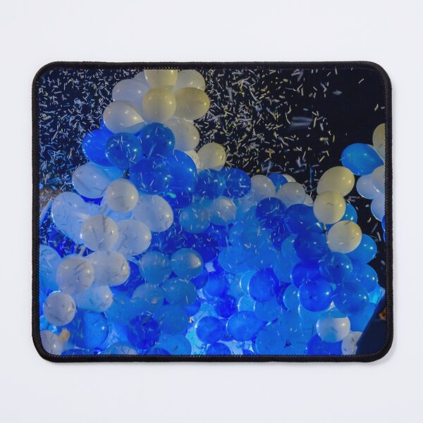 Item preview, Blue and White Balloon Release With Confetti Shower at Night Celebration Event designed and sold by Nmallia.