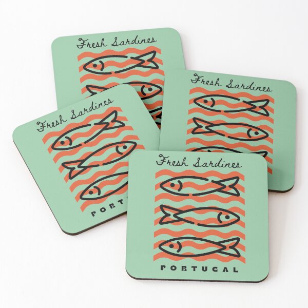 Item preview, Minimalist Sardine Fish Pattern Coastal Art Design designed and sold by PrintandJoy.