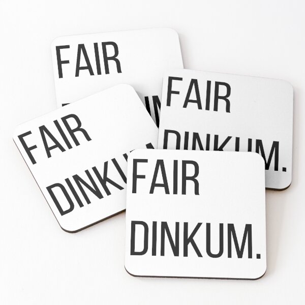 Item preview, Fair Dinkum. | Australian Slang Minimalist Typography T-Shirt designed and sold by OveloStudios.