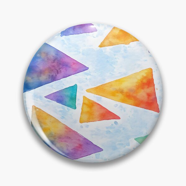 Item preview, Watercolor Triangle Mosaic – Colorful Abstract Geometric Art designed and sold by blankTeeShirt.
