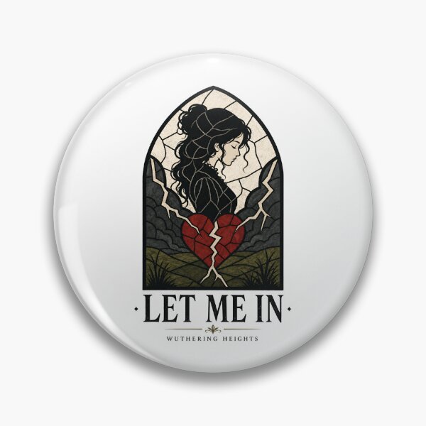 Item preview, Wuthering Heights Let Me In Stained Glass Broken Heart designed and sold by Fenay Designs.