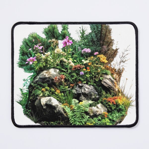 Item preview, Wall Art - Postcard - T-shirt: Floral Rock Garden Harmony designed and sold by ForeverPrintsOK.