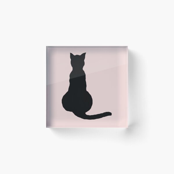 Item preview, Back View Of An Insubordinate Cat Black Silhouette designed and sold by taiche.