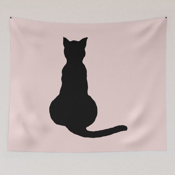 Item preview, Back View Of An Insubordinate Cat Black Silhouette designed and sold by taiche.