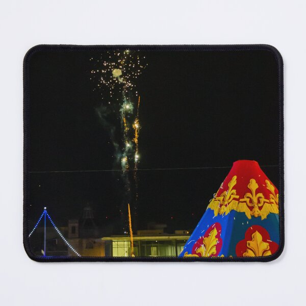 Item preview, Colorful Carnival Tent and Fireworks Display Over City Night Festival Celebration designed and sold by Nmallia.