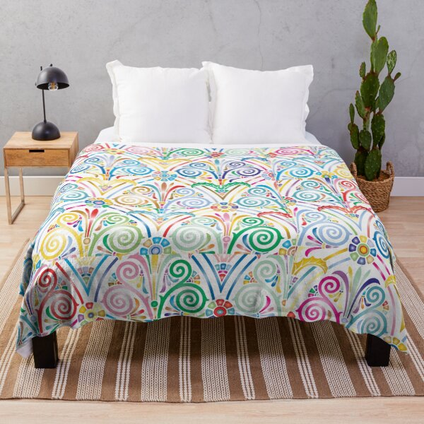 Item preview, Colorful Art Deco Swirl Pattern designed and sold by reanacreations.