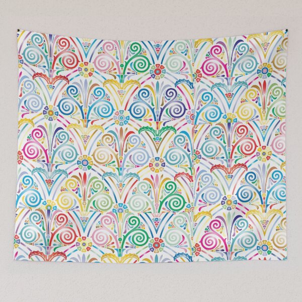 Item preview, Colorful Art Deco Swirl Pattern designed and sold by reanacreations.