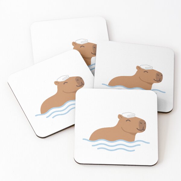 Item preview, Relaxed Capybara in Hot Spring Spa Sticker designed and sold by kdonefive.