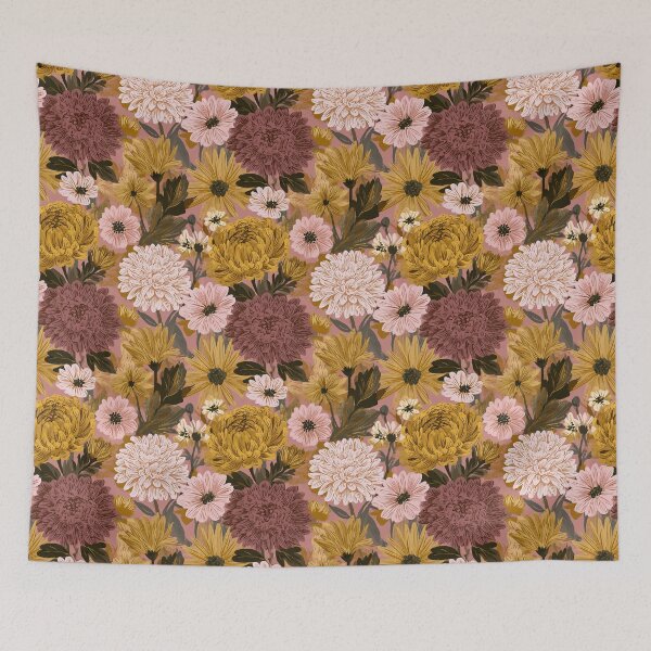 Item preview, Delicate Chrysanthemum Floral  - Retro Flower Floral   - Retirement Gifts for Wife designed and sold by RoyalStarsPatts.
