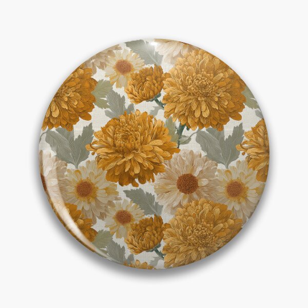 Item preview, Wild Chrysanthemum  - Retro Flower Floral   - Retirement Gifts for Husband designed and sold by RoyalStarsPatts.