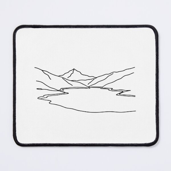 Item preview, Minimalist Mountain Landscape Line Art designed and sold by Artisan Finds Online.