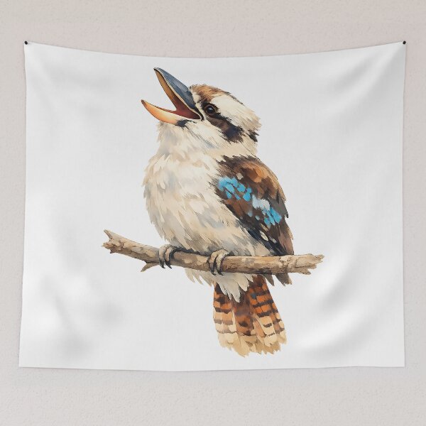 Item preview, Laughing Kookaburra Mid-Call Watercolour designed and sold by Jaruart.