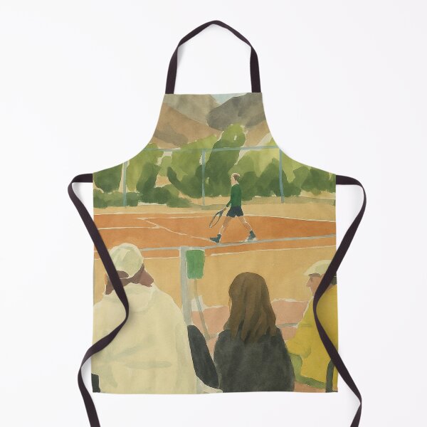 Item preview, Watercolor Tennis Court Landscape designed and sold by minbadesign.