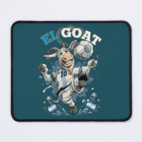 Item preview, El GOAT Argentina Football Soccer Cartoon Sticker designed and sold by digitalbob60.