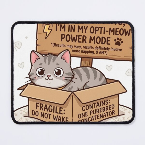 Item preview, Cute Cat in Box Opti-Meow Power Mode designed and sold by senya3001.