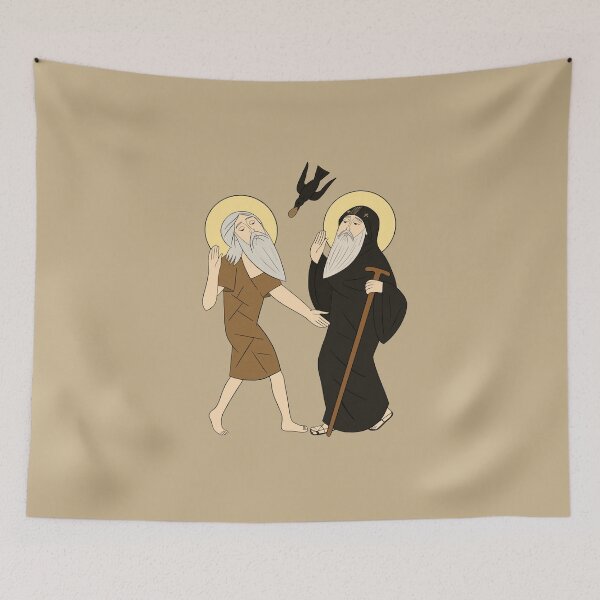 Artikelvorschau, Der heilige Antonius und der heilige Paulus entworfen und verkauft von CopticByDesign.