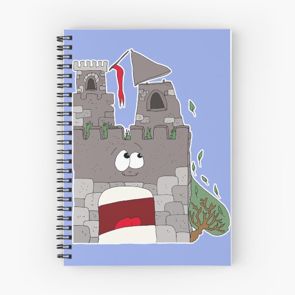 Item preview, Funny Mind-Blown Castle Cartoon | Quirky Shocked Fortress Sticker designed and sold by MyxaART.