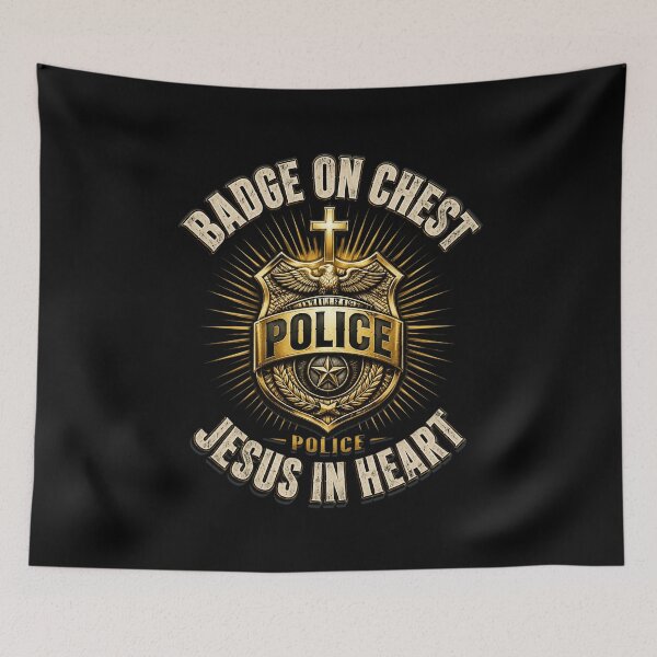 Item preview, Christian Cop Jesus Christ Policeman Law Enforcement Police designed and sold by OlakunleOloroz.