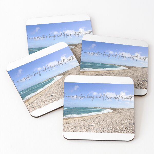 Item preview, Beach scene with inspirational quote about being creative designed and sold by Natimo-Studio.