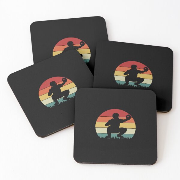 Item preview, Baseball Catcher Player Retro Sunset Fan designed and sold by PopStars1993.