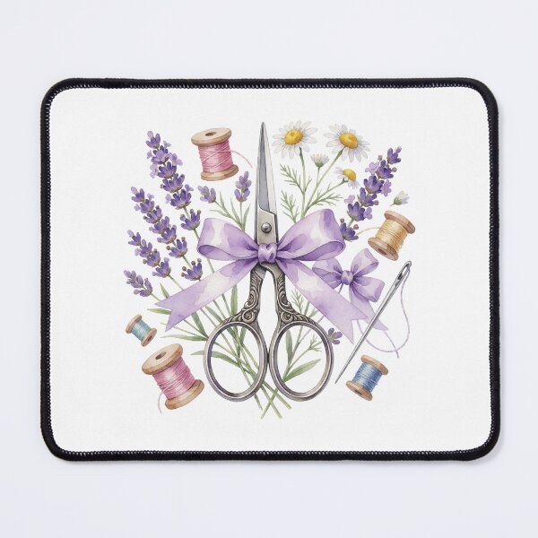 Item preview, Vintage Sewing Scissors Floral Illustration designed and sold by AillustriaAK.