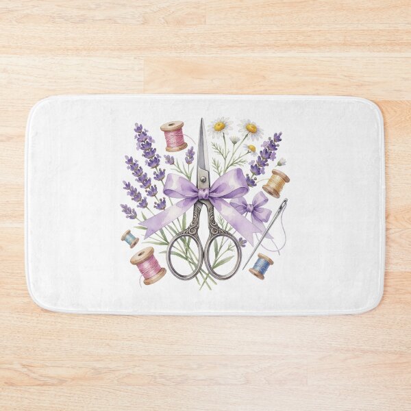 Item preview, Vintage Sewing Scissors Floral Illustration designed and sold by AillustriaAK.