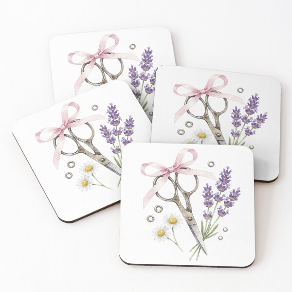 Item preview, Vintage Sewing Scissors Floral Illustration designed and sold by AillustriaAK.