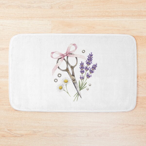 Item preview, Vintage Sewing Scissors Floral Illustration designed and sold by AillustriaAK.