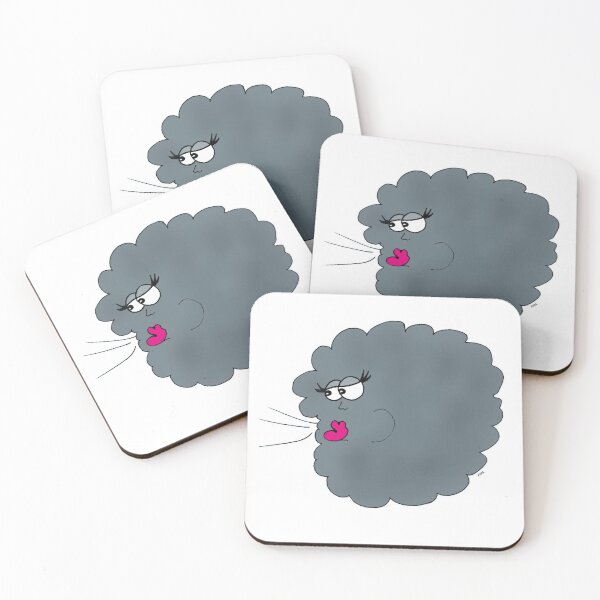 Item preview, Sassy Storm Cloud Cartoon | Funny Blowing Wind Meme Sticker designed and sold by MyxaART.