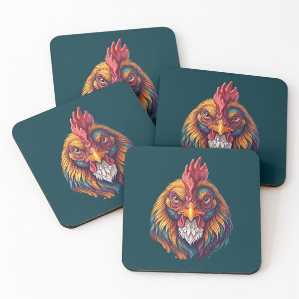 Item preview, Colorful Rooster Portrait Vibrant Farm Animal Illustration designed and sold by artscripts.