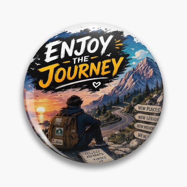 Item preview, Enjoy The Journey – Adventure Mindset Sticker designed and sold by Genzfirevibes.
