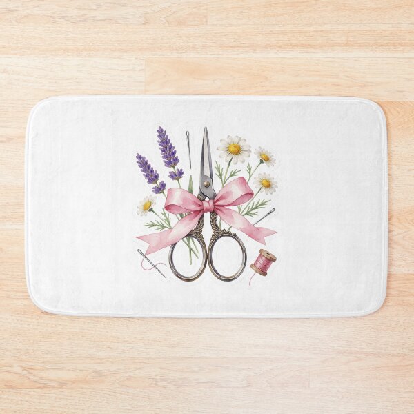 Item preview, Vintage Sewing Scissors Floral Illustration designed and sold by AillustriaAK.