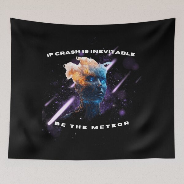 Item preview, Inevitable Crash: Human Soul Meteor - Glitch Art Aesthetic Streetwear designed and sold by GLITCH & SOUL.