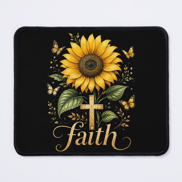 Item preview, Faith Jesus with Sunflower and Butterfly designed and sold by OlakunleOloroz.