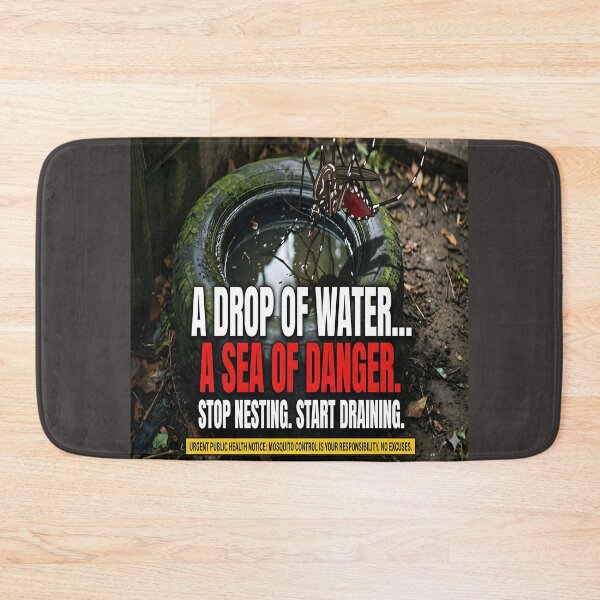 Item preview, Dengue Mosquito Breeding in Stagnant Tire Water: Urgent Source Reduction Ad designed and sold by Creative-RE.