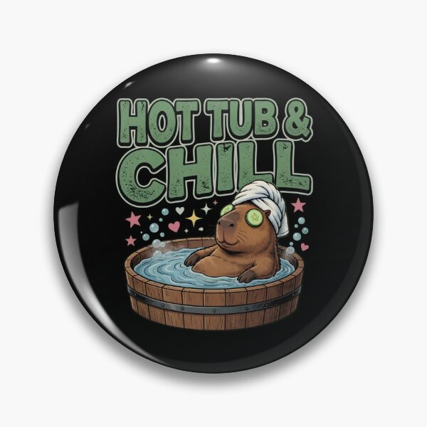 Item preview, Hot Tub & Chill Capybara Relaxing Design designed and sold by TshirtsOnline-.
